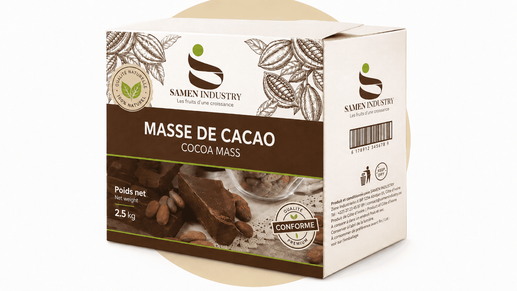 Présentation de Masse de cacao